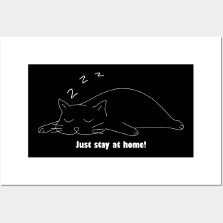 just stay at home! Posters and Art